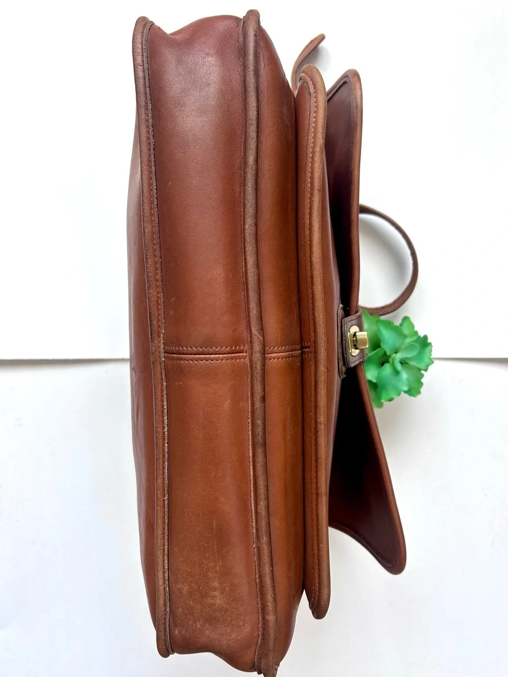 Vintage 1990s Coach Metropolitan Messenger Briefcase Bag  #5180 British Tan